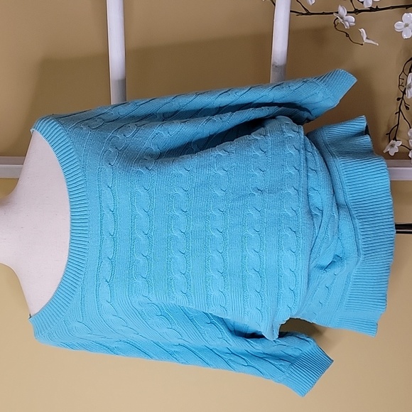 American Living Sweater Size Large Turquoise - Picture 6 of 6